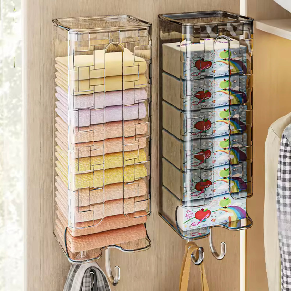Wall Hanging Towel Organizer, Home Wall Mounted Undergarments Organizer, Kitchen Garbage Bag Storage Box, Towel and Socks Organizer Wall Hanging Towel Organizer, Home Wall Mounted Undergarments Organizer, Kitchen Garbage Bag Storage Box, Towel and Socks Organizer